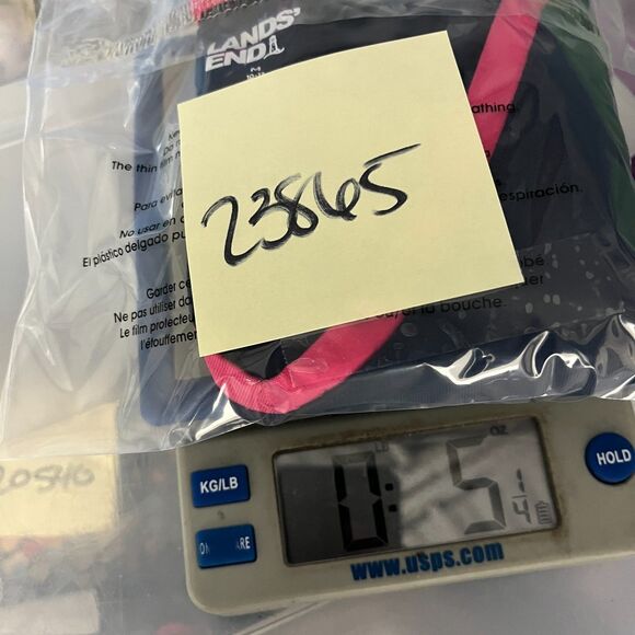 Lands End Womens Colorblock V-Neck Tee Medium Casual Soft Cotton Short Sleeve - Picture 9 of 9